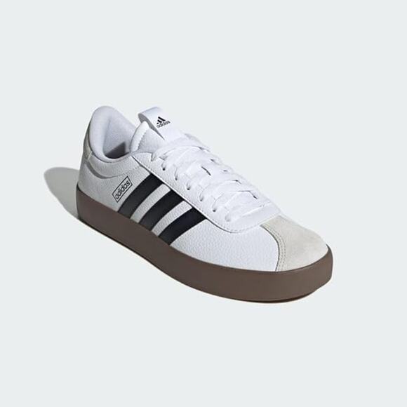 NWT Adidas Men's Vl Court Sneakers from Finish LineWhite/Black/Gray-Size 14